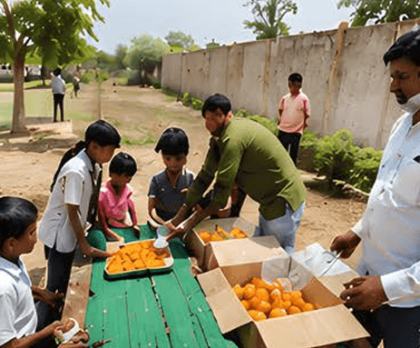 Fresh Fruit Distribution for Village Children