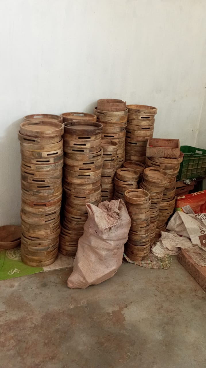 Bulk Handcrafted Wooden Trays